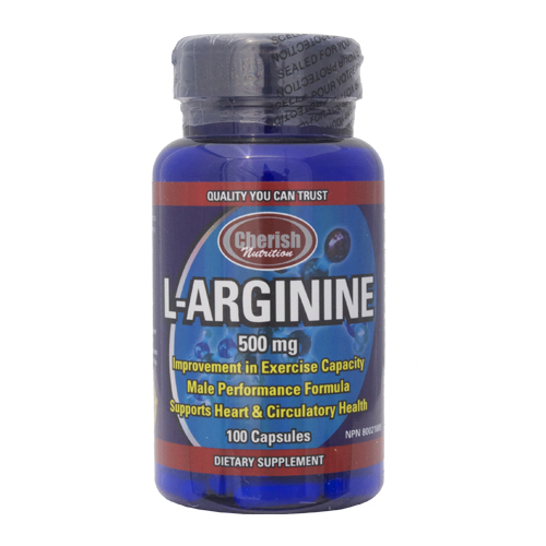 L-Arginine 500mg, 100 Capsules Image